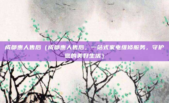 成都惠人售后（成都惠人售后，一站式家电维修服务，守护您的美好生活）