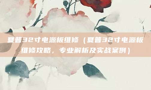 夏普32寸电源板维修（夏普32寸电源板维修攻略，专业解析及实战案例）
