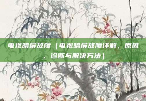 电视暗屏故障（电视暗屏故障详解，原因、诊断与解决方法）