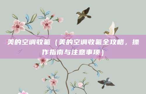 美的空调收氟（美的空调收氟全攻略，操作指南与注意事项）