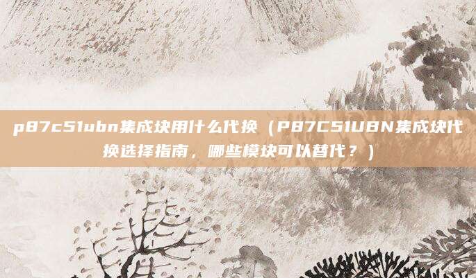 p87c51ubn集成块用什么代换（P87C51UBN集成块代换选择指南，哪些模块可以替代？）