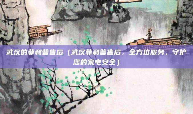 武汉的菲利普售后（武汉菲利普售后，全方位服务，守护您的家电安全）
