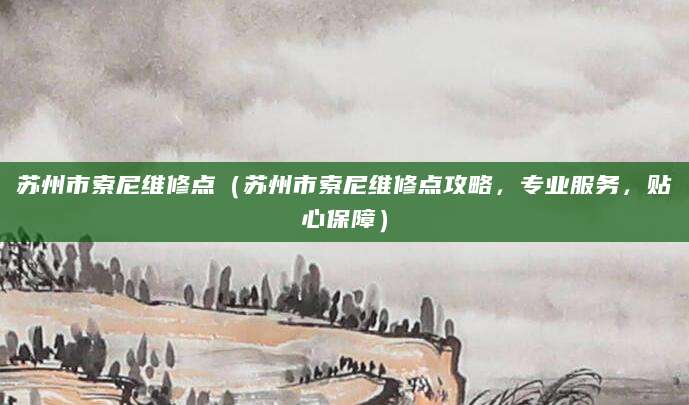 苏州市索尼维修点（苏州市索尼维修点攻略，专业服务，贴心保障）