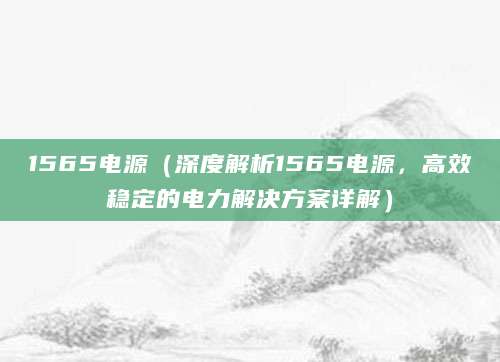 1565电源（深度解析1565电源，高效稳定的电力解决方案详解）