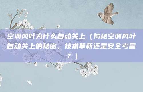 空调风叶为什么自动关上（揭秘空调风叶自动关上的秘密，技术革新还是安全考量？）