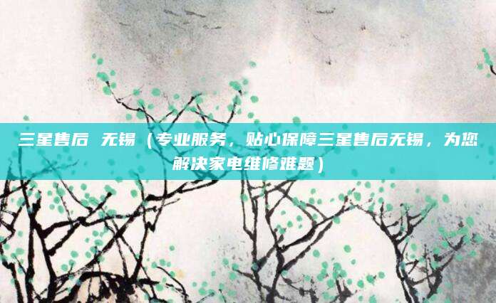 三星售后 无锡（专业服务，贴心保障三星售后无锡，为您解决家电维修难题）