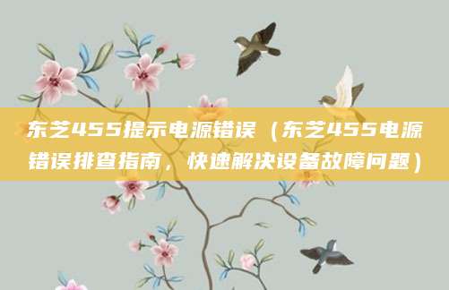 东芝455提示电源错误（东芝455电源错误排查指南，快速解决设备故障问题）
