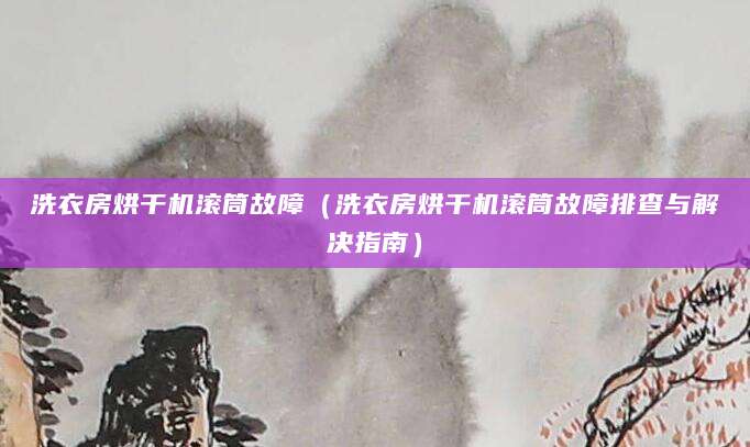 洗衣房烘干机滚筒故障（洗衣房烘干机滚筒故障排查与解决指南）