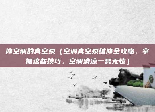 修空调的真空泵（空调真空泵维修全攻略，掌握这些技巧，空调清凉一夏无忧）