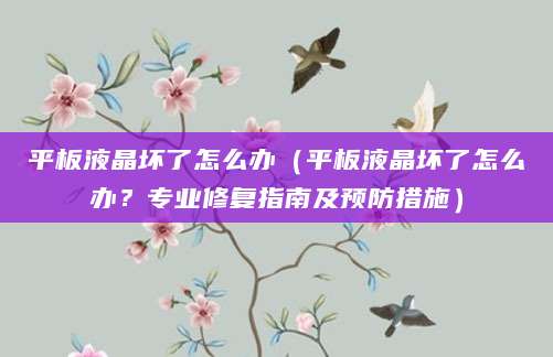 平板液晶坏了怎么办（平板液晶坏了怎么办？专业修复指南及预防措施）