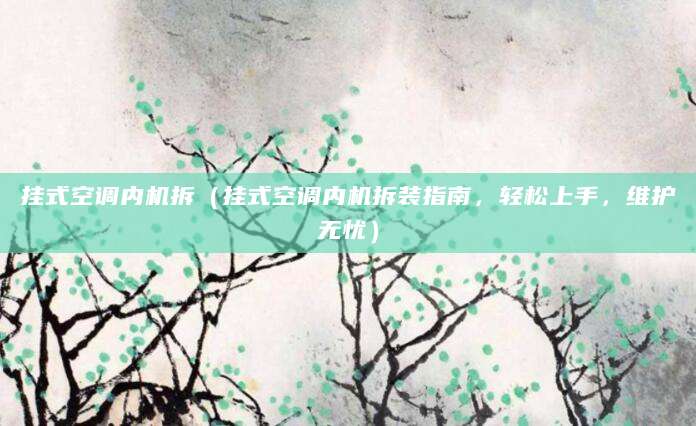 挂式空调内机拆（挂式空调内机拆装指南，轻松上手，维护无忧）