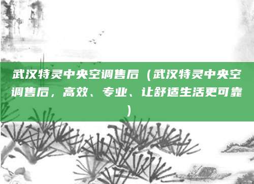 武汉特灵中央空调售后（武汉特灵中央空调售后，高效、专业、让舒适生活更可靠）
