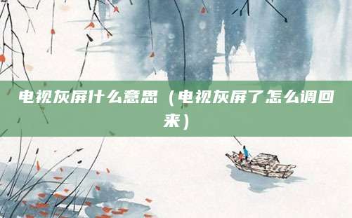 电视灰屏什么意思（电视灰屏了怎么调回来）