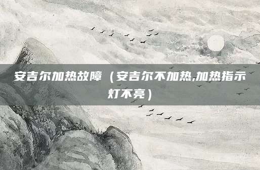 安吉尔加热故障（安吉尔不加热,加热指示灯不亮）