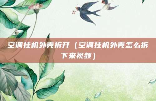 空调挂机外壳拆开（空调挂机外壳怎么拆下来视频）
