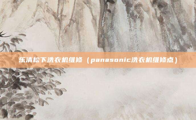 乐清松下洗衣机维修（panasonic洗衣机维修点）