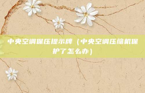 中央空调保压提示牌（中央空调压缩机保护了怎么办）