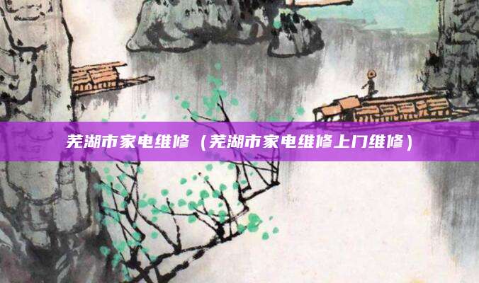芜湖市家电维修（芜湖市家电维修上门维修）