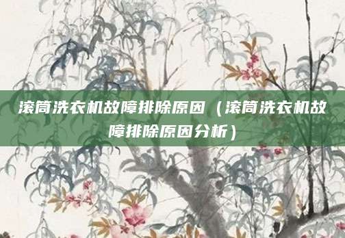 滚筒洗衣机故障排除原因（滚筒洗衣机故障排除原因分析）