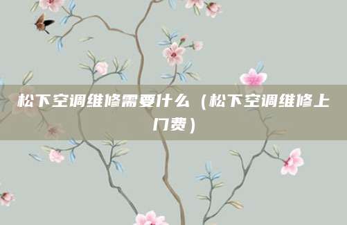 松下空调维修需要什么（松下空调维修上门费）