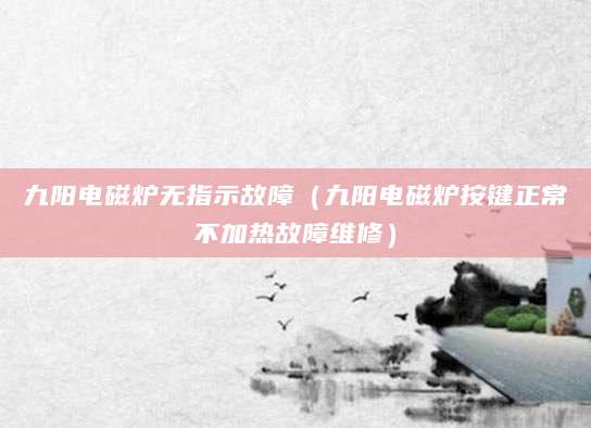 九阳电磁炉无指示故障（九阳电磁炉按键正常不加热故障维修）