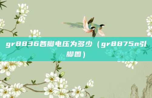 gr8836各脚电压为多少（gr8875n引脚图）