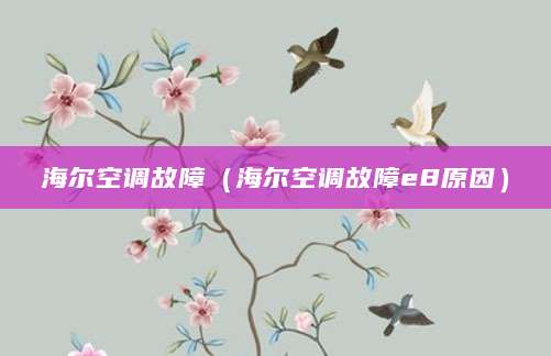 海尔空调故障（海尔空调故障e8原因）