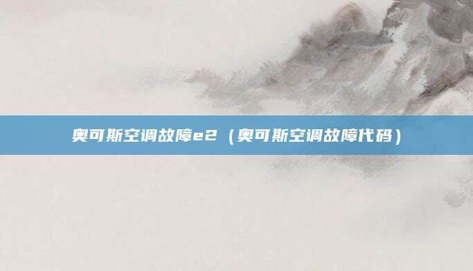 奥可斯空调故障e2（奥可斯空调故障代码）