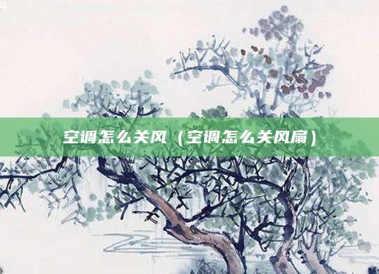 空调怎么关风（空调怎么关风扇）