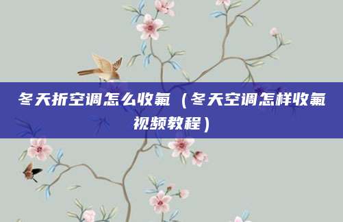 冬天折空调怎么收氟（冬天空调怎样收氟视频教程）