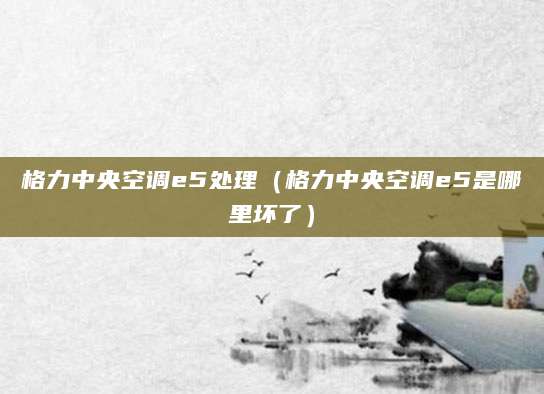 格力中央空调e5处理（格力中央空调e5是哪里坏了）