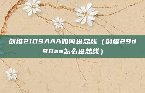 创维21D9AAA如何进总线（创维29d98aa怎么进总线）