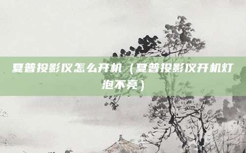 夏普投影仪怎么开机（夏普投影仪开机灯泡不亮）
