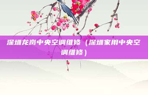 深圳龙岗中央空调维修（深圳家用中央空调维修）