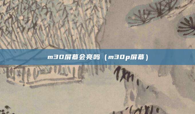 m30屏幕会亮吗（m30p屏幕）