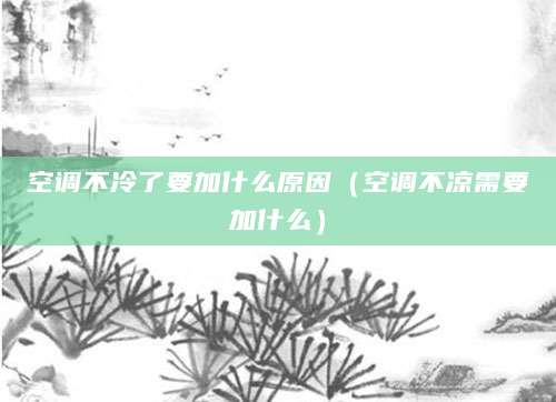 空调不冷了要加什么原因（空调不凉需要加什么）