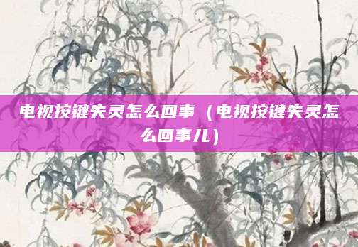 电视按键失灵怎么回事（电视按键失灵怎么回事儿）