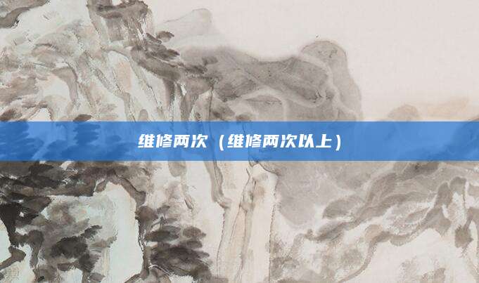 维修两次（维修两次以上）