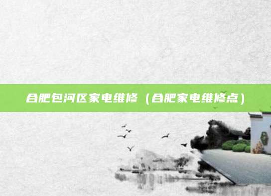 合肥包河区家电维修（合肥家电维修点）