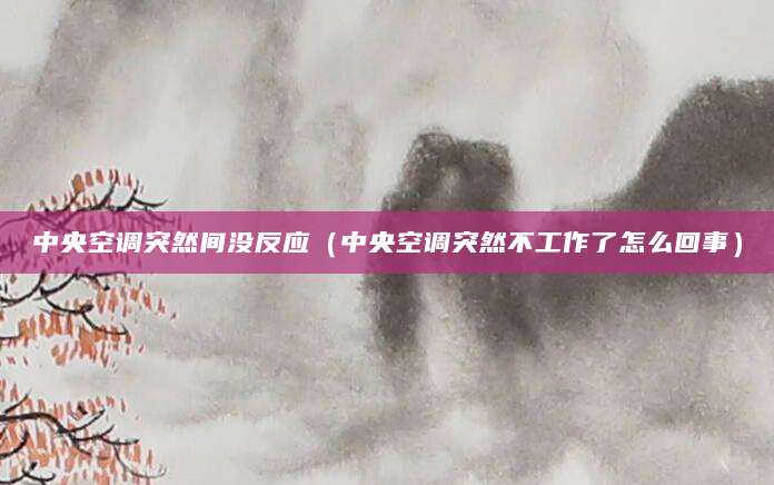 中央空调突然间没反应（中央空调突然不工作了怎么回事）