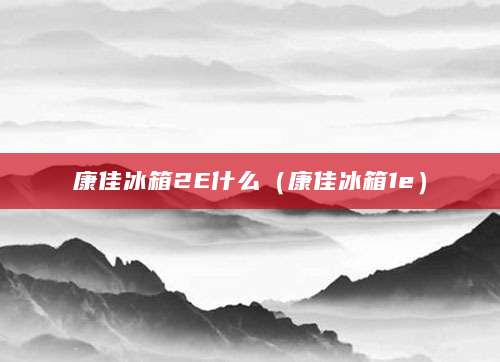 康佳冰箱2E什么（康佳冰箱1e）