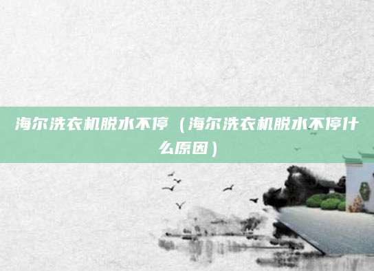 海尔洗衣机脱水不停（海尔洗衣机脱水不停什么原因）