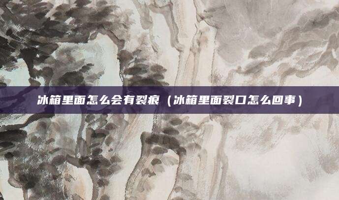 冰箱里面怎么会有裂痕（冰箱里面裂口怎么回事）