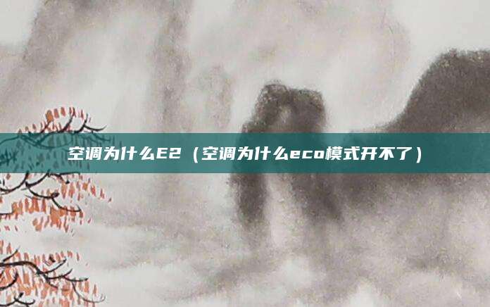 空调为什么E2(空调为什么eco模式开不了)