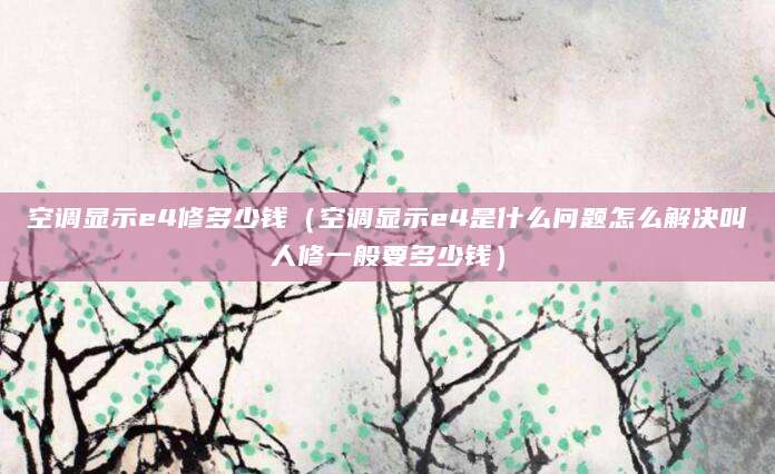 空调显示e4修多少钱(空调显示e4是什么问题怎么解决叫人修一般要多少钱)