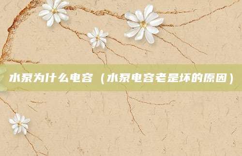 水泵为什么电容（水泵电容老是坏的原因）