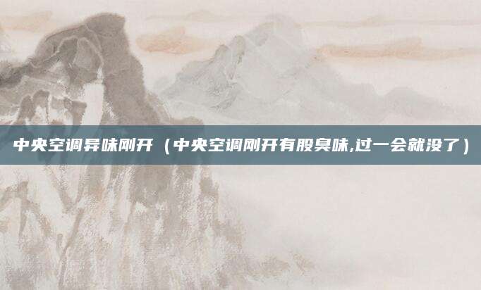 中央空调异味刚开（中央空调刚开有股臭味,过一会就没了）