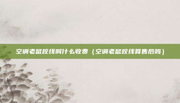 空调老鼠咬线叫什么收费（空调老鼠咬线算售后吗）