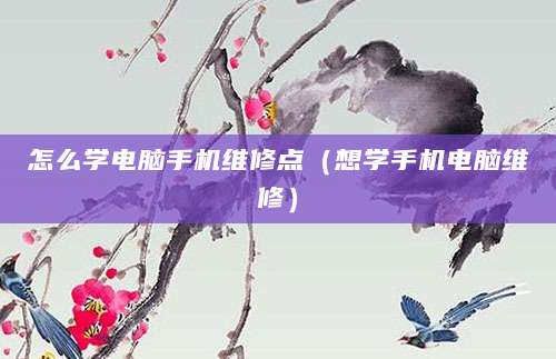 怎么学电脑手机维修点（想学手机电脑维修）