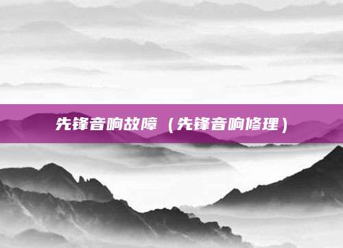 先锋音响故障（先锋音响修理）